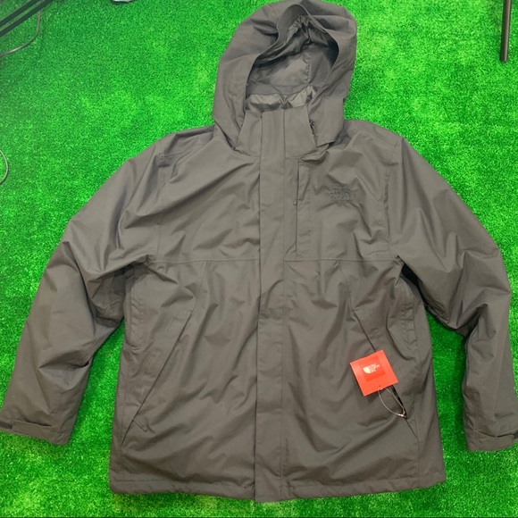 NWT Mens TNF The North Face Lonepeak Tri 3 in 1 Hooded Waterproof Jacket Black